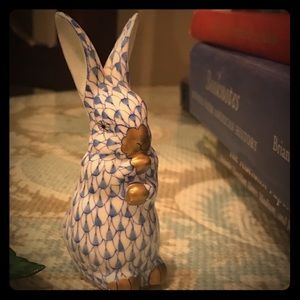 Herend blue fishnet figurine.